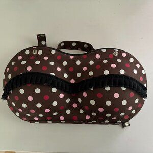 🎀Brag Bra Bag / Bra Carrier - Polka Dot & Ruffle - Excellent Condition!